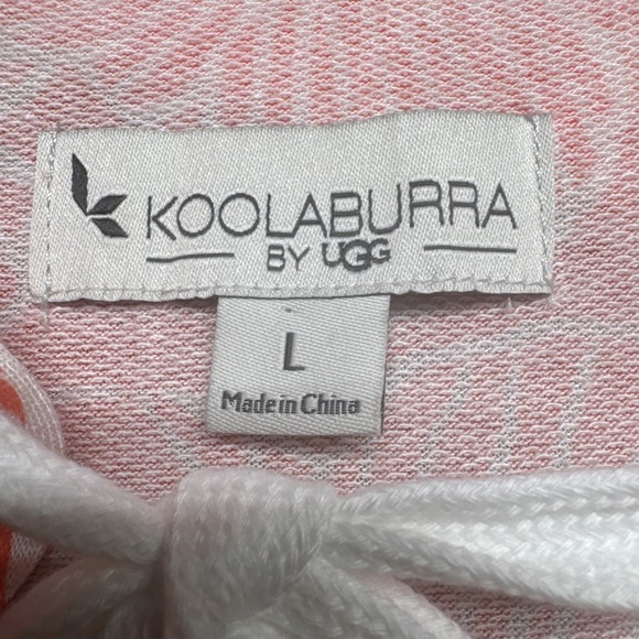 Koolaburra by UGG Women's Orange Floral Print Pullover Hoodie‎ Sweatshirt L - Picture 3 of 9